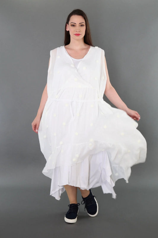 AKH Premium 7115 Kleid, Weiß