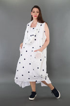 AKH Premium · Kleid · Marelia · 7118 · Weiß/Dunkelblau