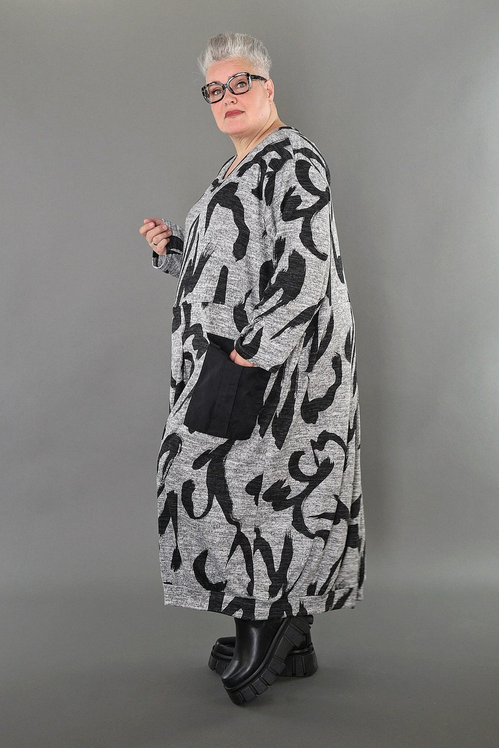 AKH Premium 7127 Robe, Gris-Gris Foncé
