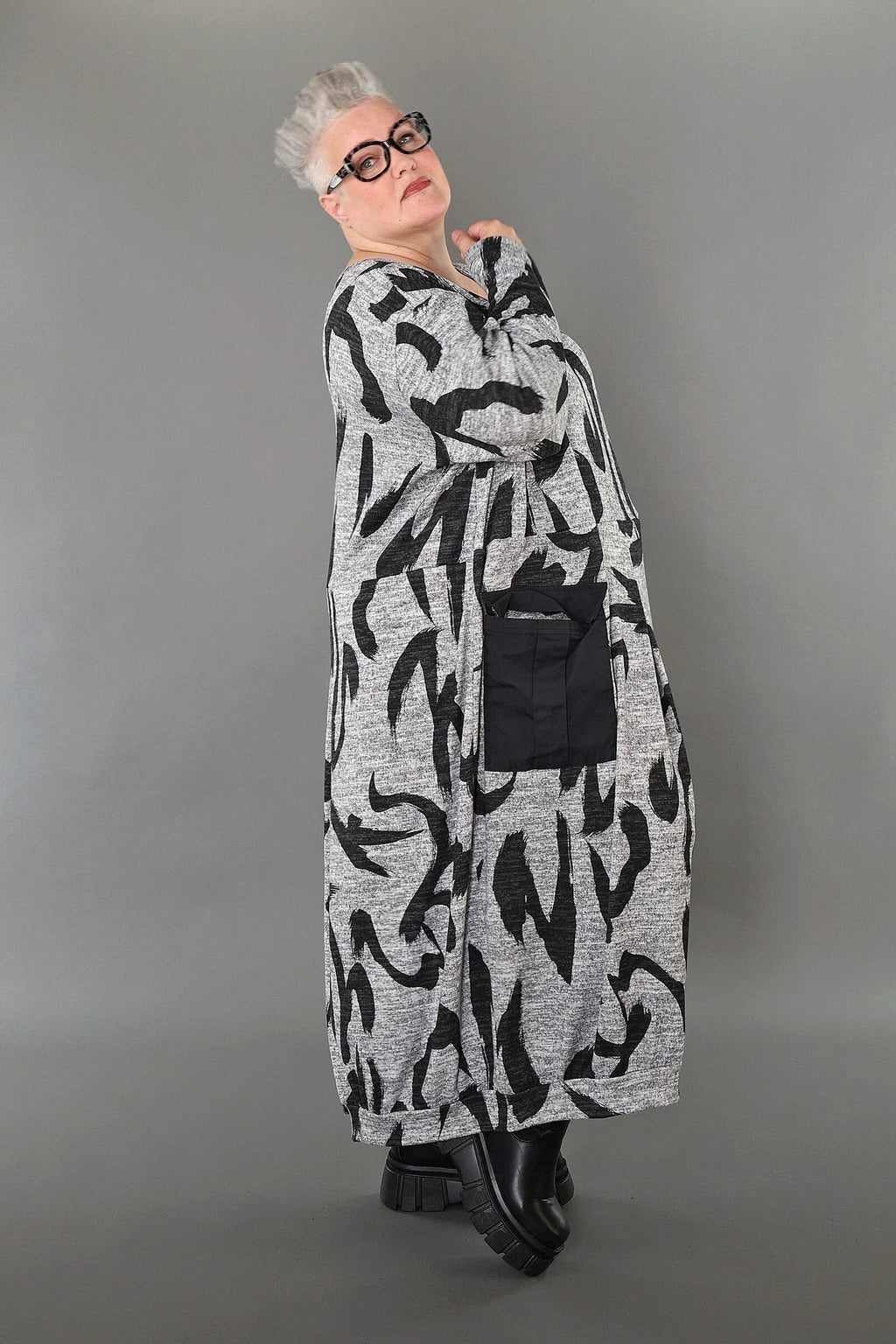 AKH Premium 7127 Robe, Gris-Gris Foncé