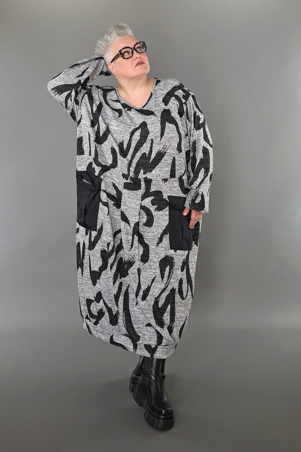 AKH Premium 7127 Robe, Gris-Gris Foncé