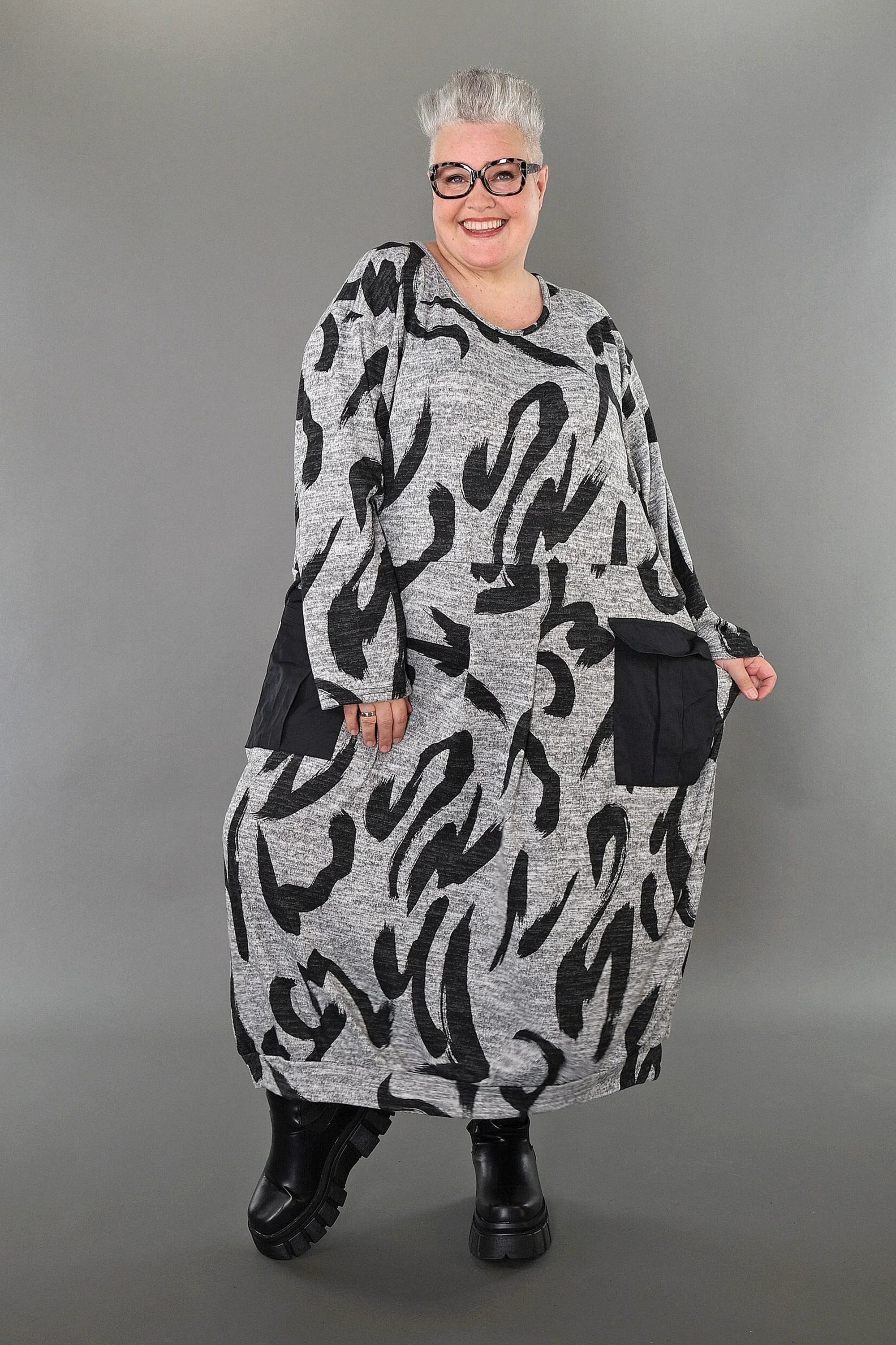 AKH Premium 7127 Robe, Gris-Gris Foncé