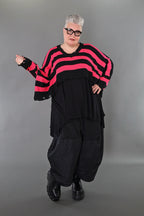 Jeté AKH Premium 2537, noir-fuchsia