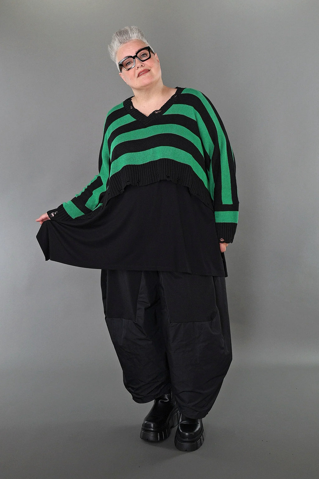 Jeté AKH Premium 2537, noir-vert