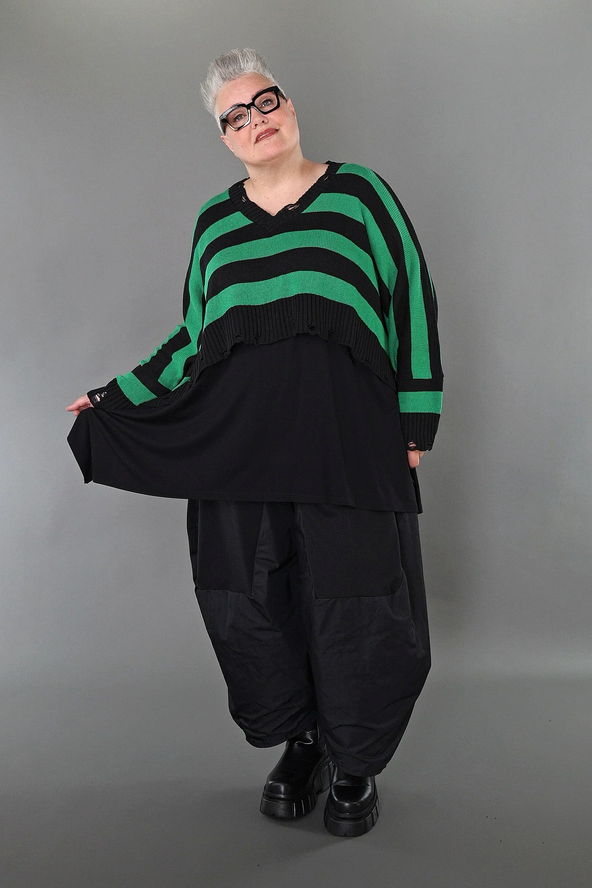 Jeté AKH Premium 2537, noir-vert
