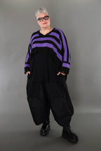 AKH Premium 2537 Throw, Black-Lavender