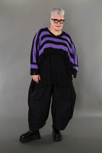 AKH Premium 2537 Throw, Black-Lavender