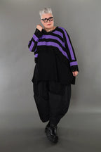 AKH Premium 2537 Throw, Black-Lavender