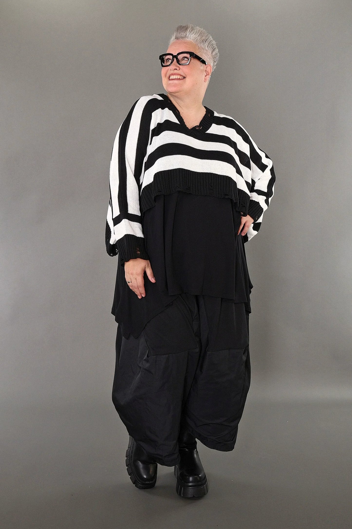 AKH Premium 2537 Überwurf, Schwarz-Weiß