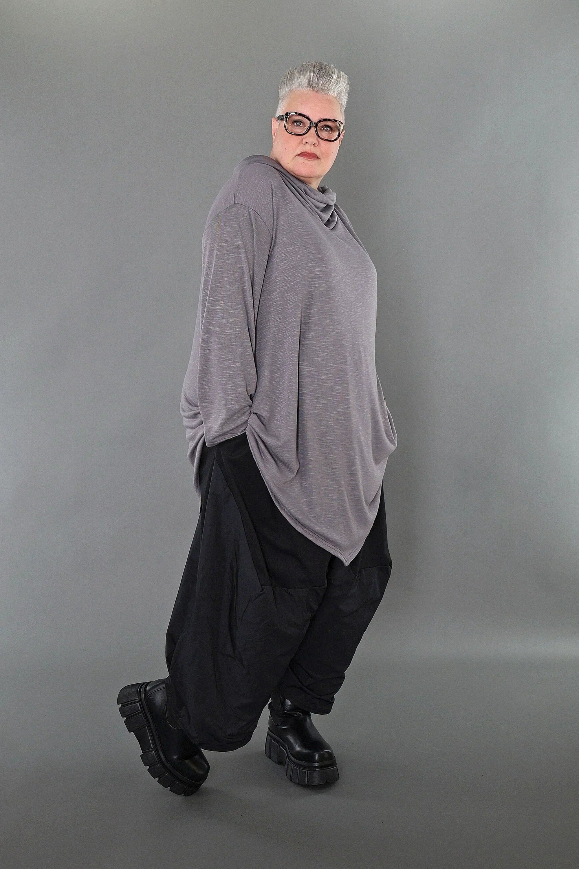 Chemise AKH Premium 516 grande taille, gris clair