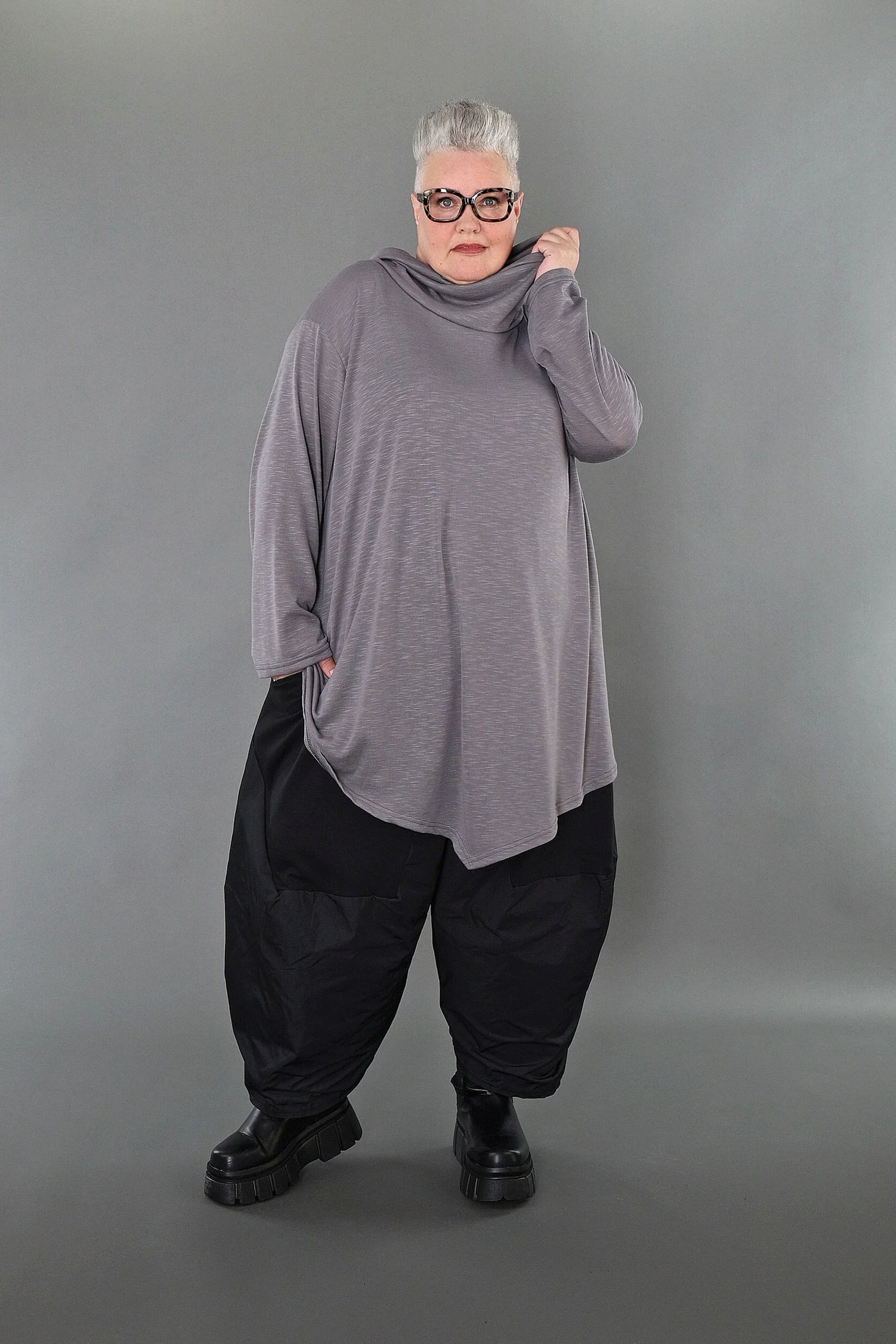 Chemise AKH Premium 516 grande taille, gris clair