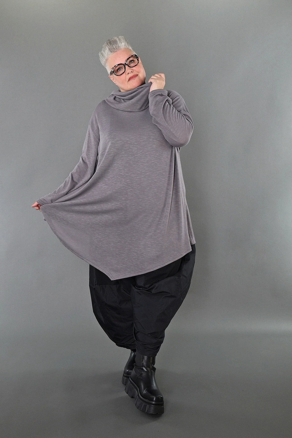 Chemise AKH Premium 516 grande taille, gris clair