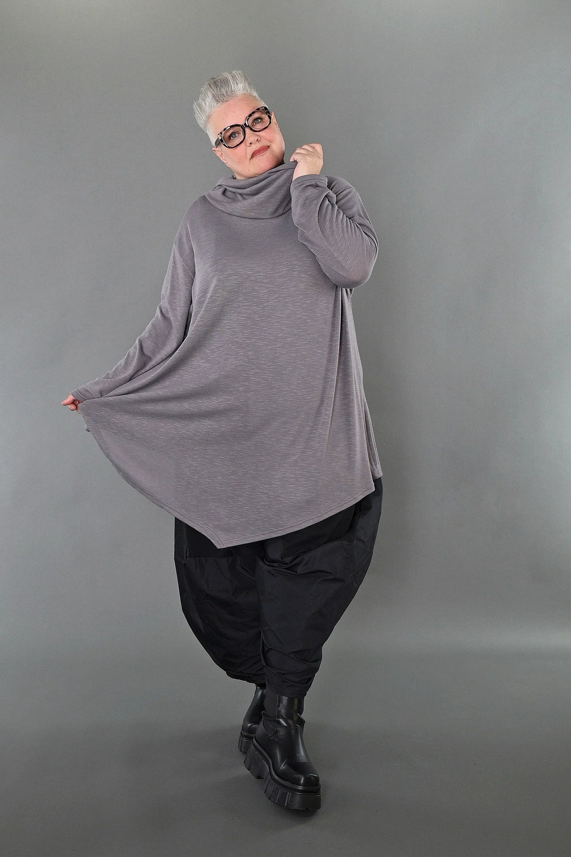 Chemise AKH Premium 516 grande taille, gris clair
