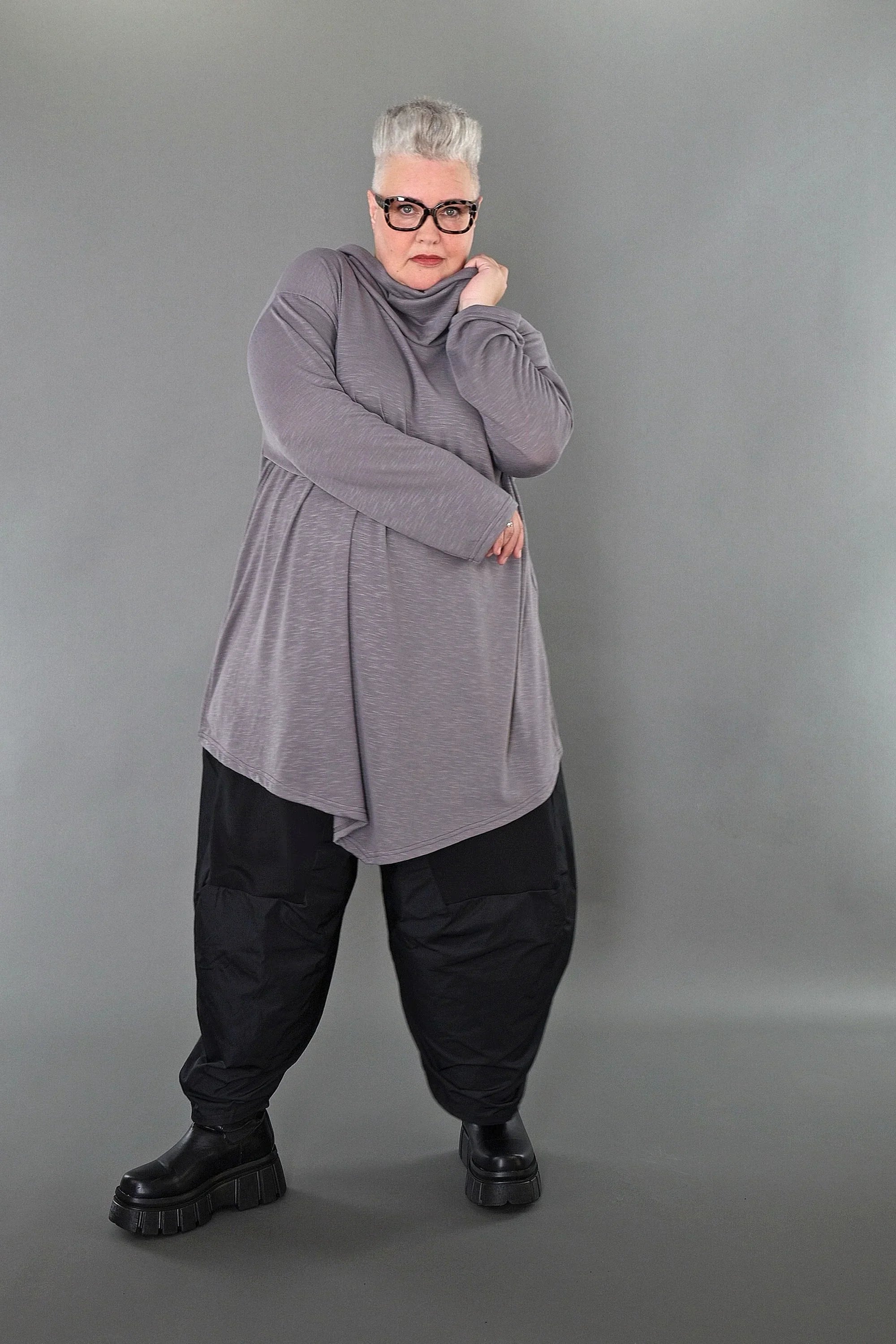 Chemise AKH Premium 516 grande taille, gris clair