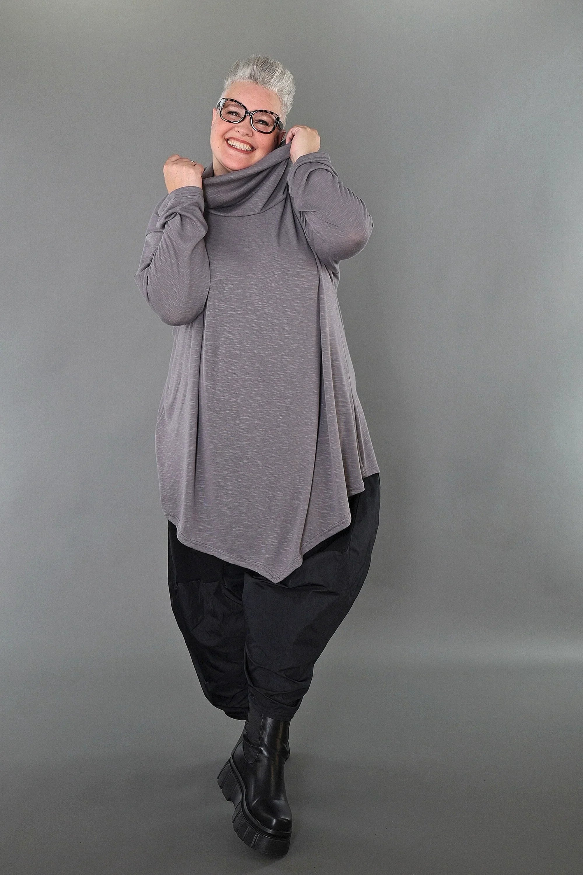 Chemise AKH Premium 516 grande taille, gris clair