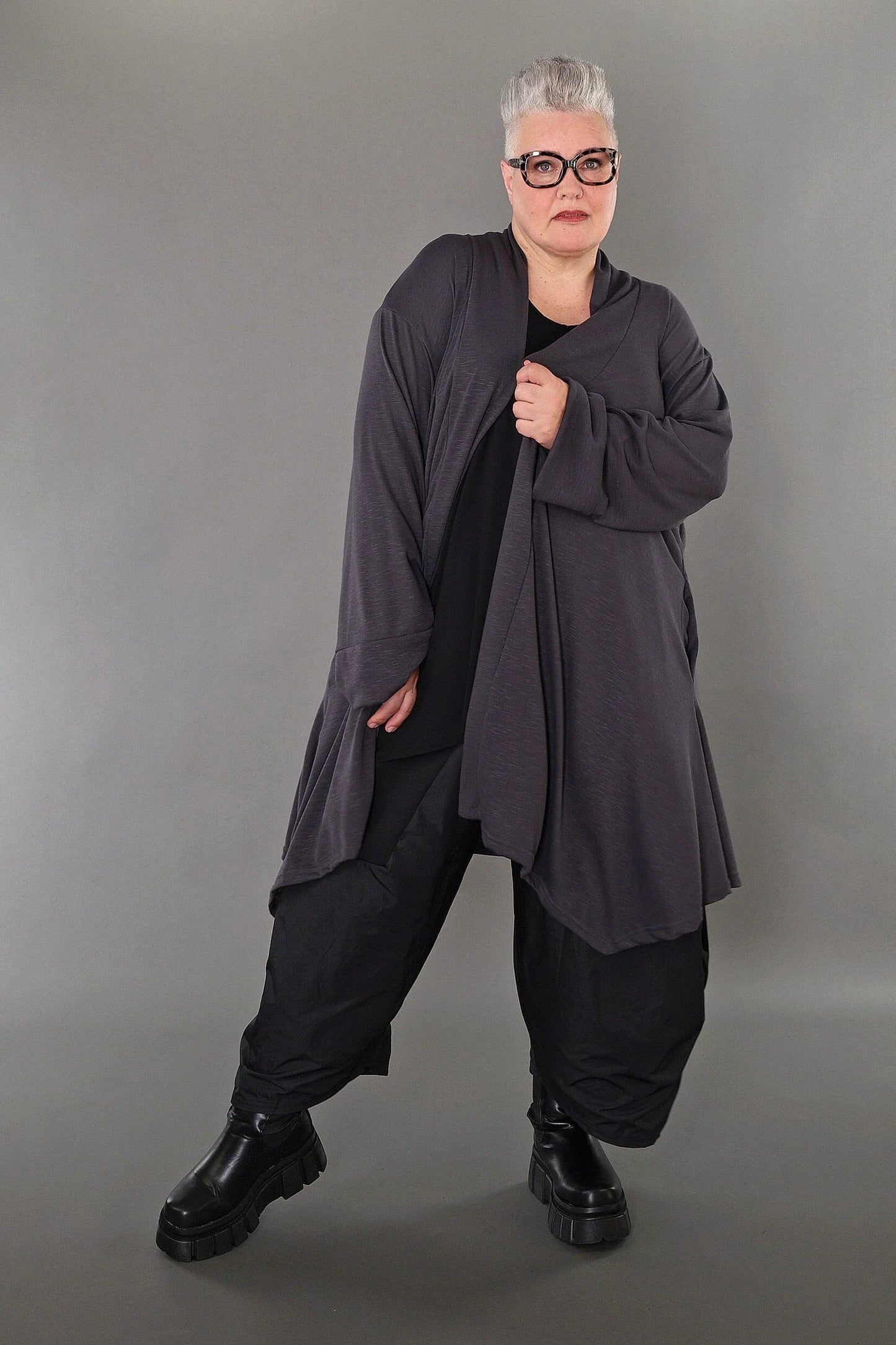 AKH Premium 7041 Cardigan, Dark Grey