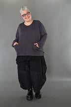 Chemise AKH Premium 7130 grande taille, gris foncé