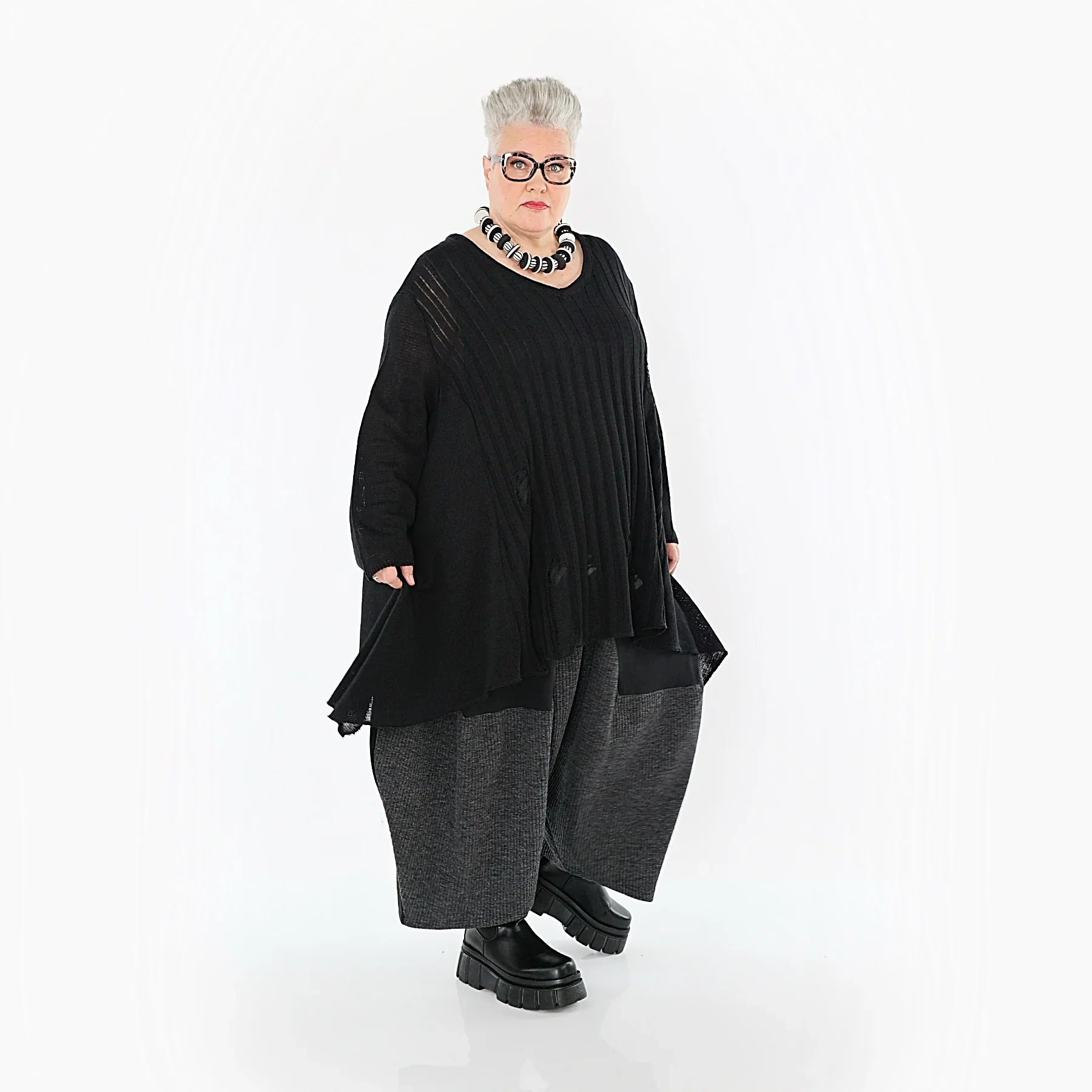 AKH Premium 2542 Big Shirt, noir
