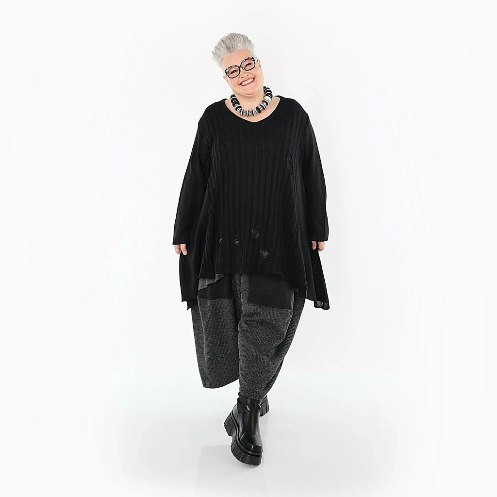 AKH Premium 2542 Big Shirt, noir