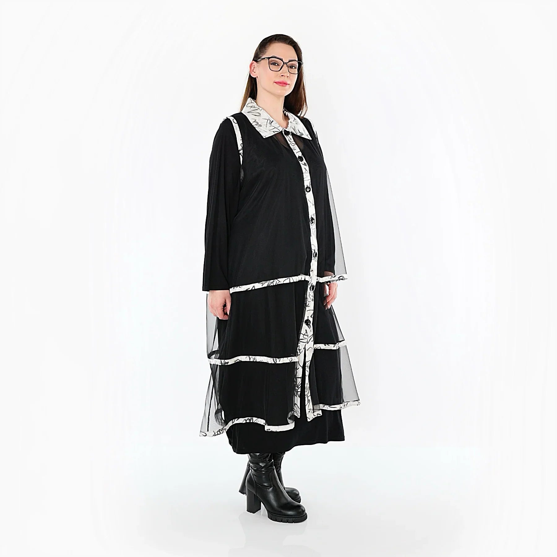 AKH Premium 7120 Gilet, Noir-Blanc