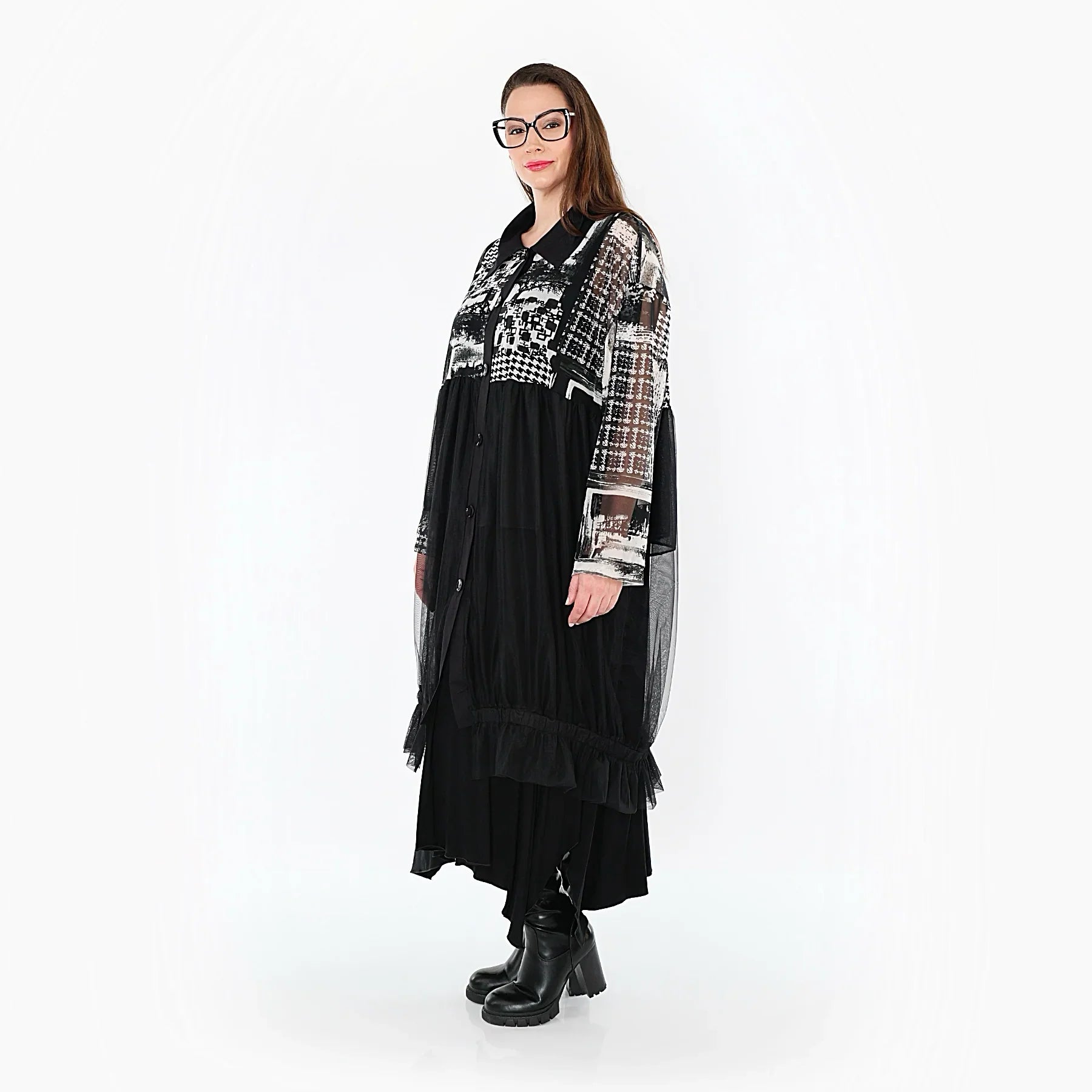 AKH Premium 7120 Gilet, Noir-Blanc-Gris
