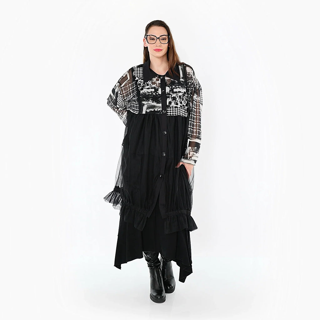 AKH Premium 7120 Gilet, Noir-Blanc-Gris