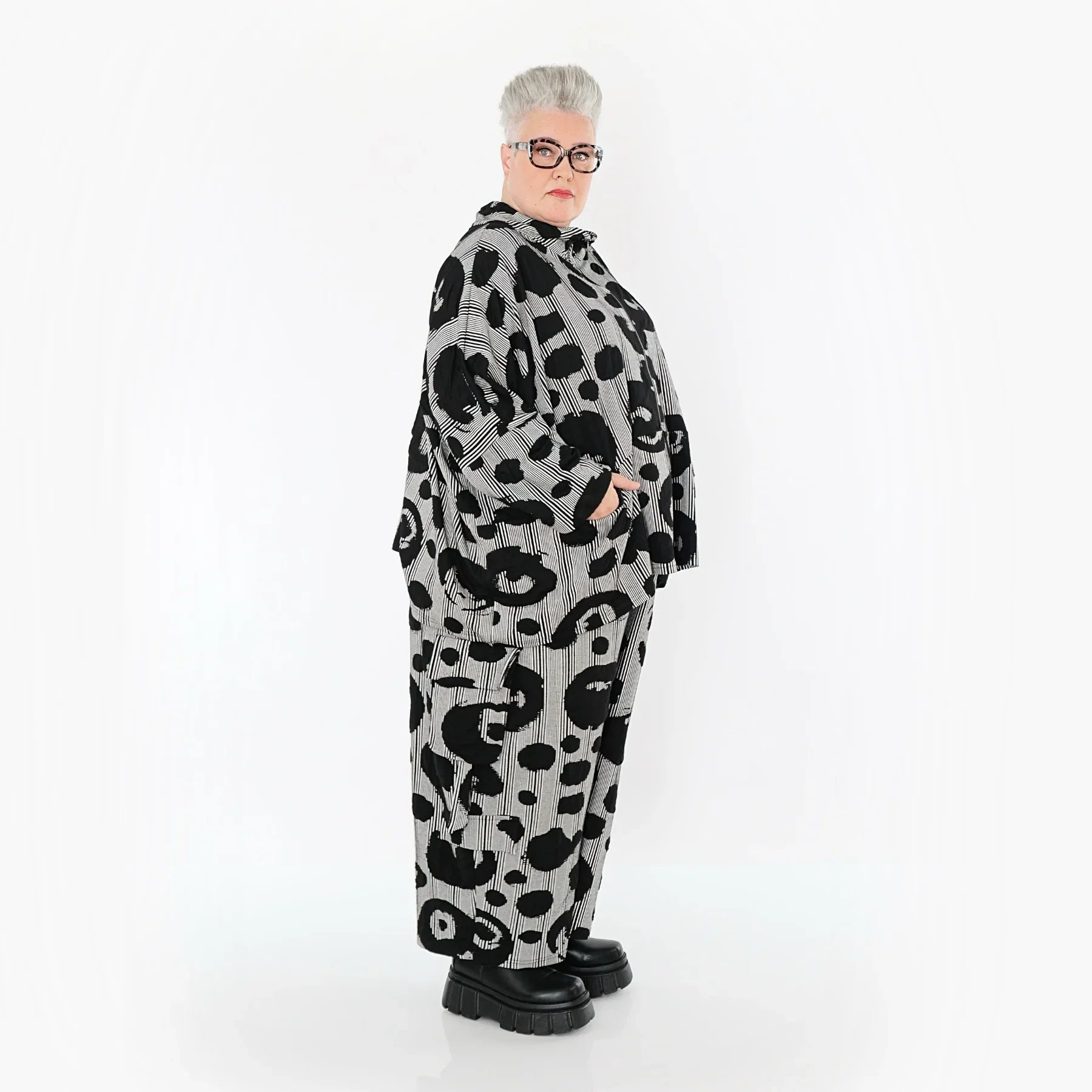 Veste AKH Premium 7104, Noir et Blanc