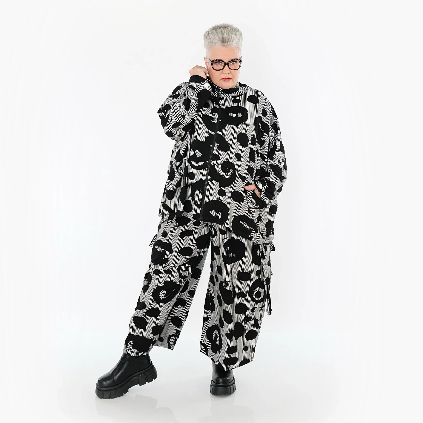 Veste AKH Premium 7104, Noir et Blanc