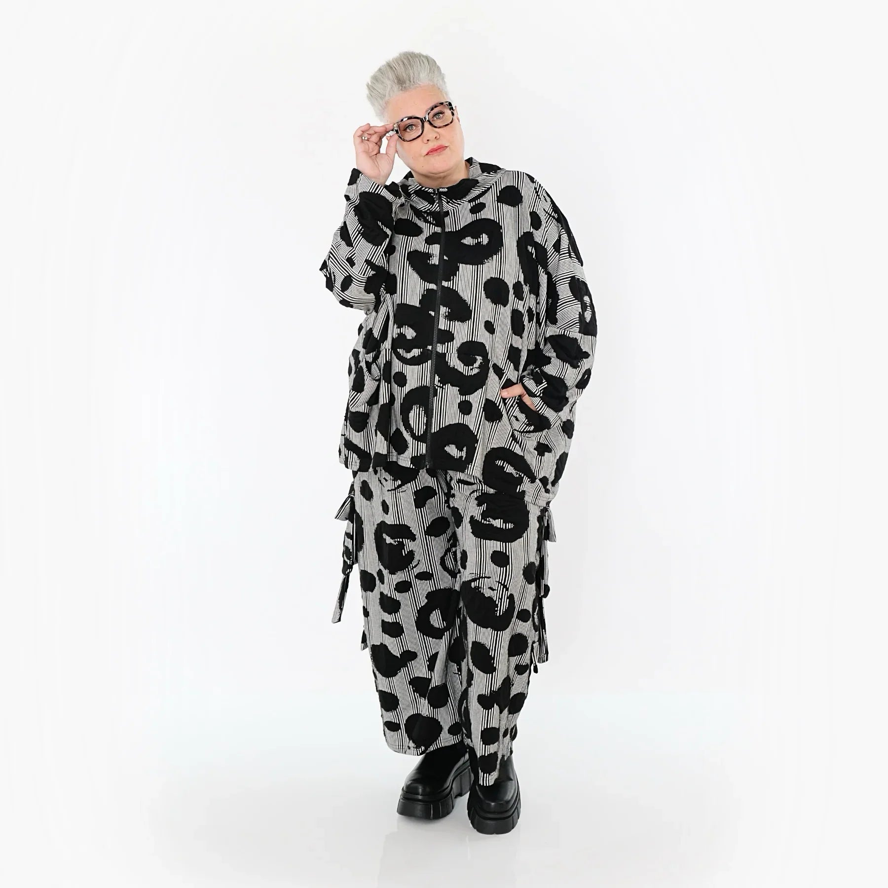 Veste AKH Premium 7104, Noir et Blanc