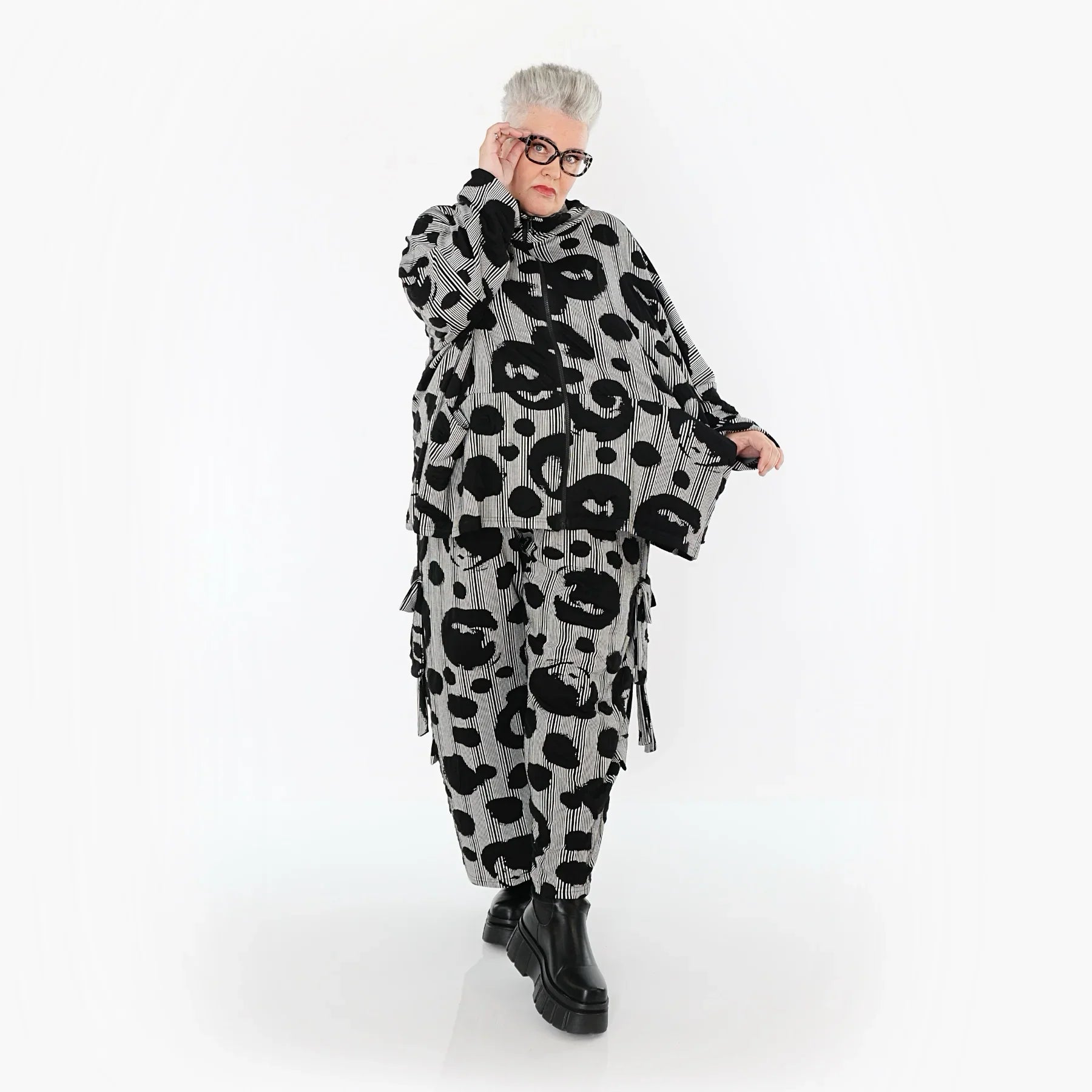 Veste AKH Premium 7104, Noir et Blanc