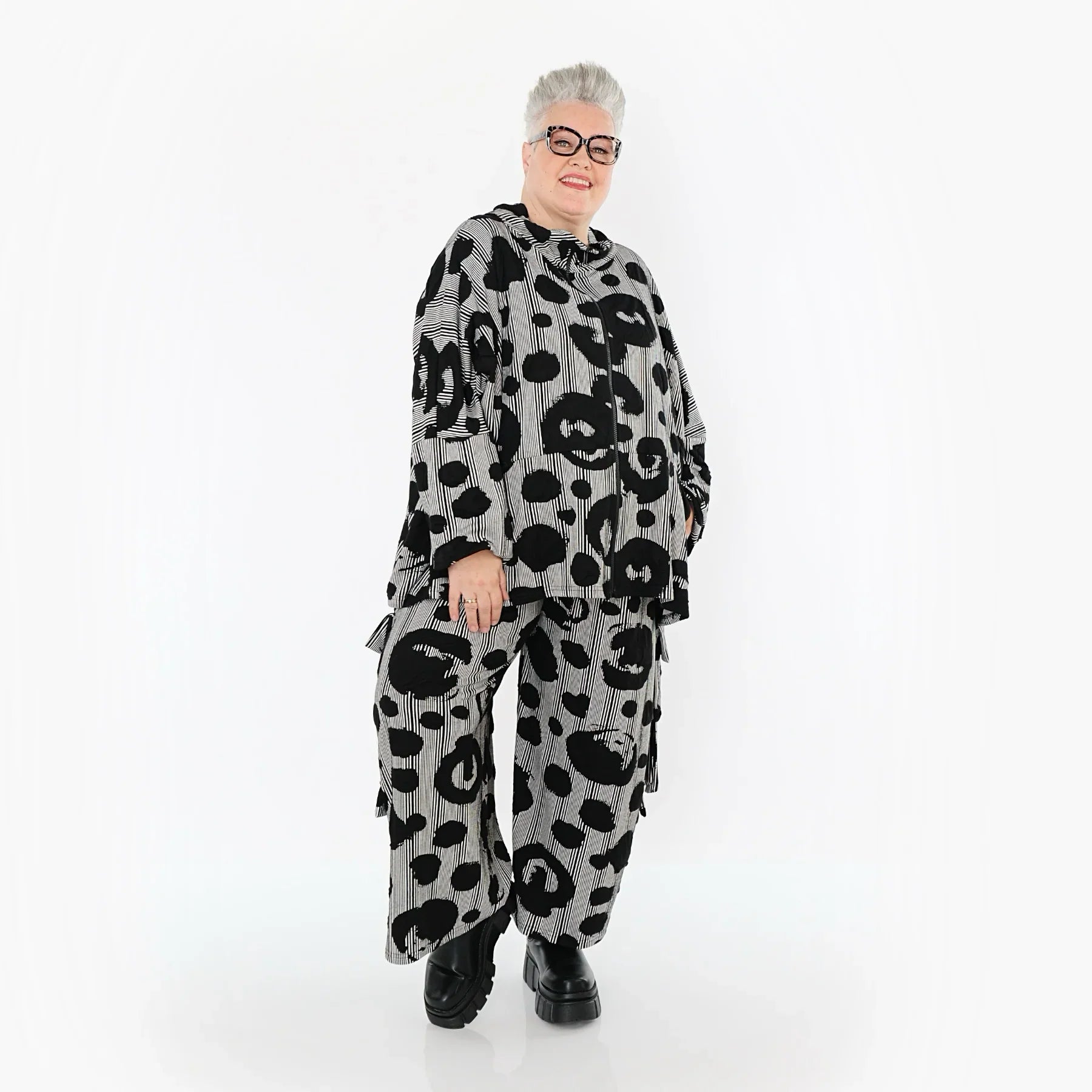 Veste AKH Premium 7104, Noir et Blanc