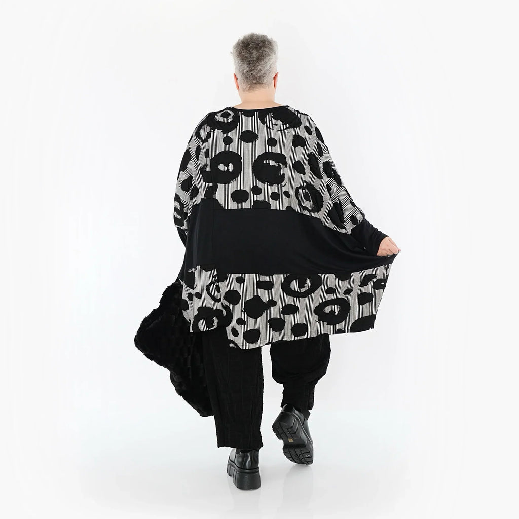 AKH Premium 7143 Big Shirt, Noir et blanc