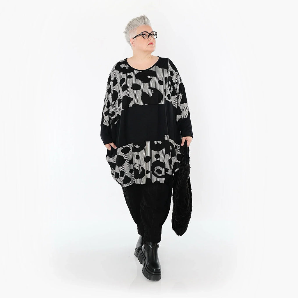 AKH Premium 7143 Big Shirt, Noir et blanc