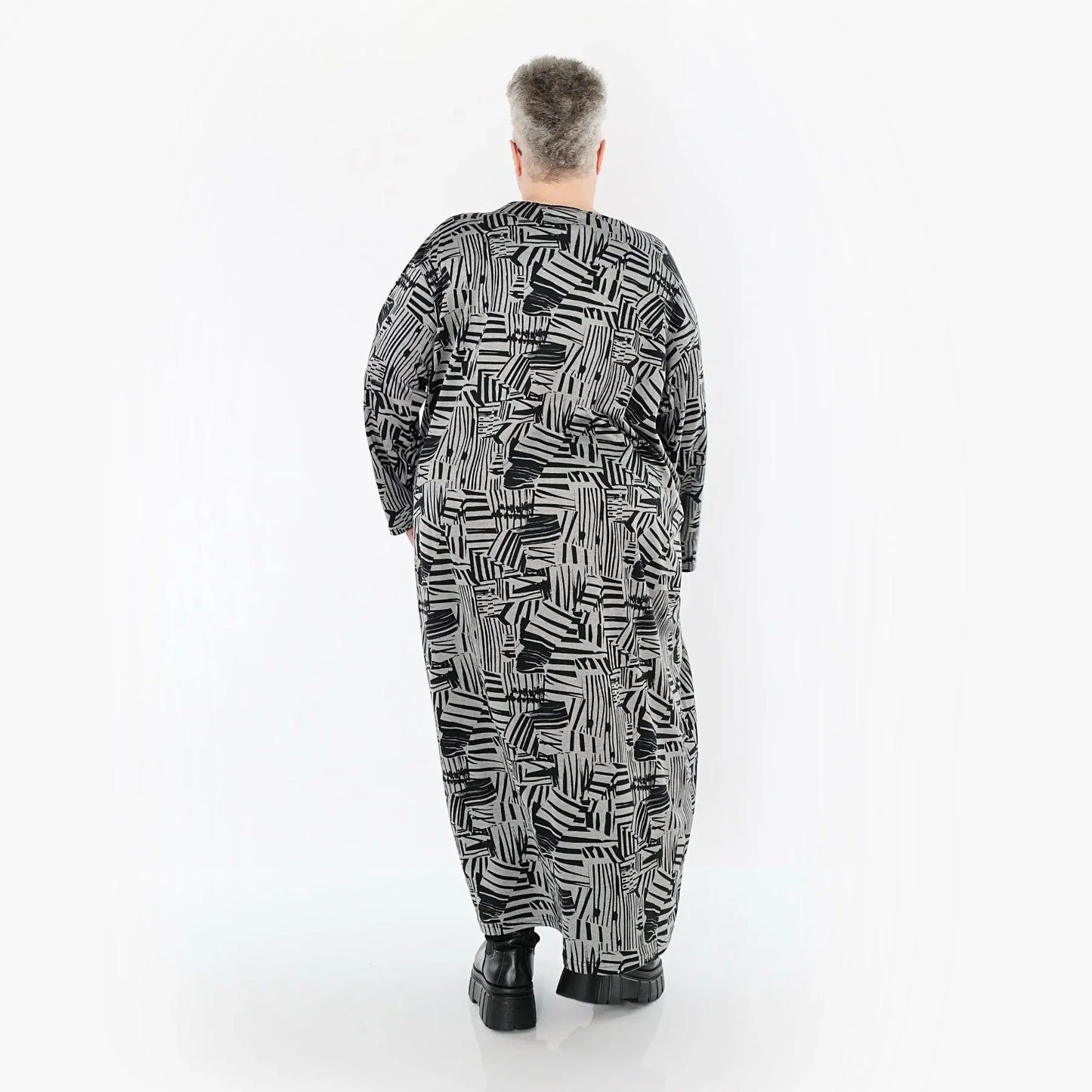 AKH Premium 7137 Dress, Grey-Black