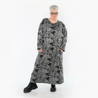 AKH Premium 7137 Kleid, Grau-Schwarz
