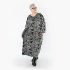 AKH Premium 7137 Kleid, Grau-Schwarz