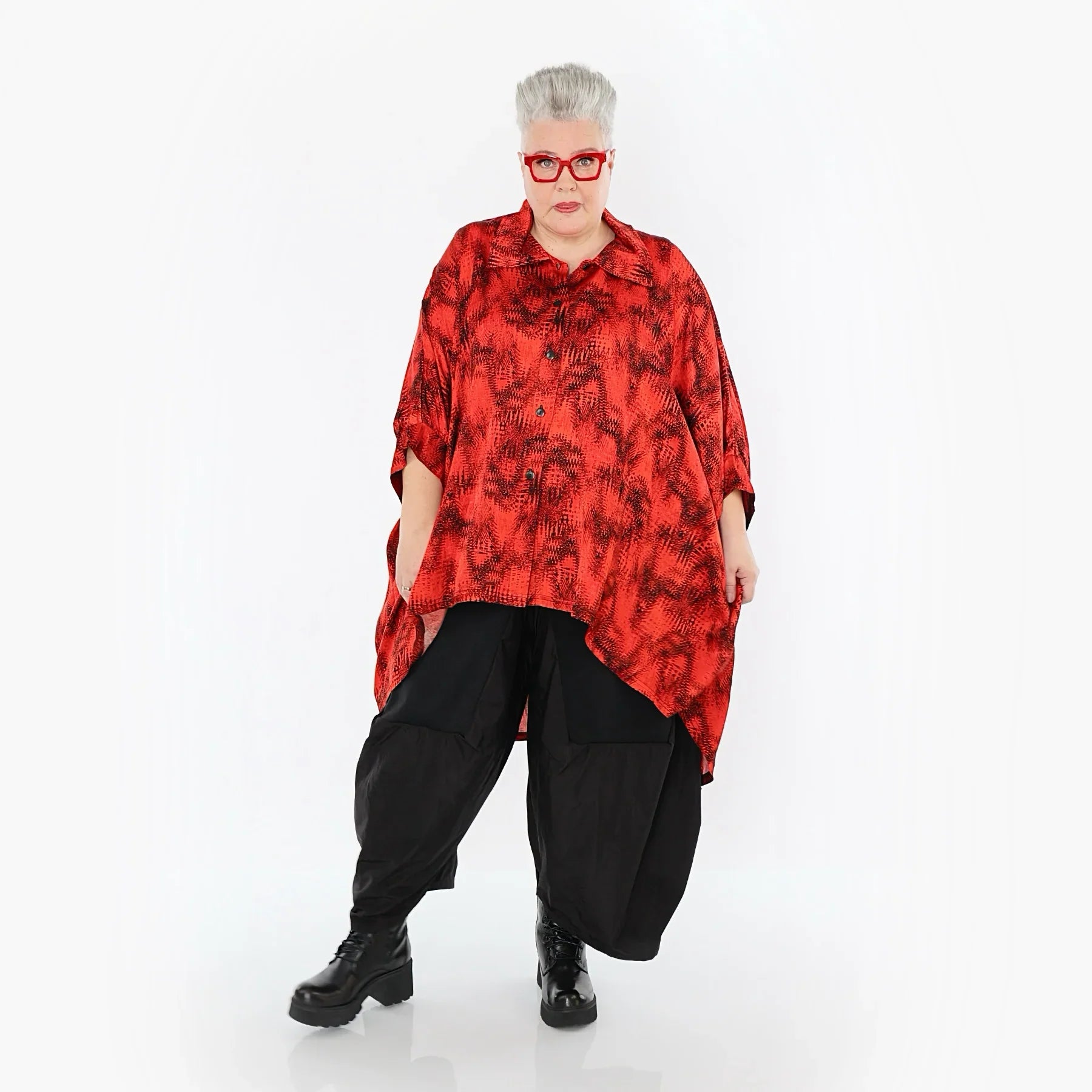 Chemise AKH Premium 7146, Rouge-Noir