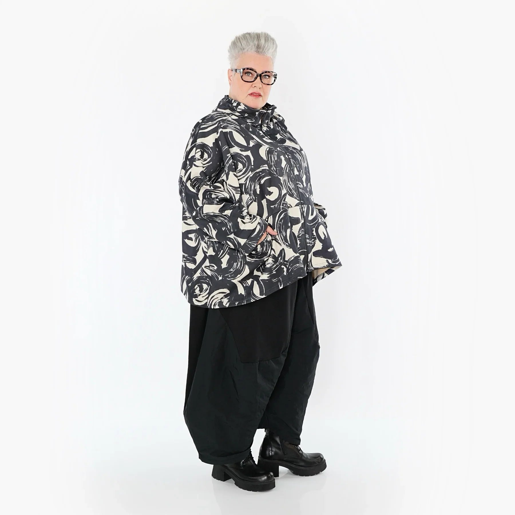 AKH Premium 7104 Veste, Écru-Noir