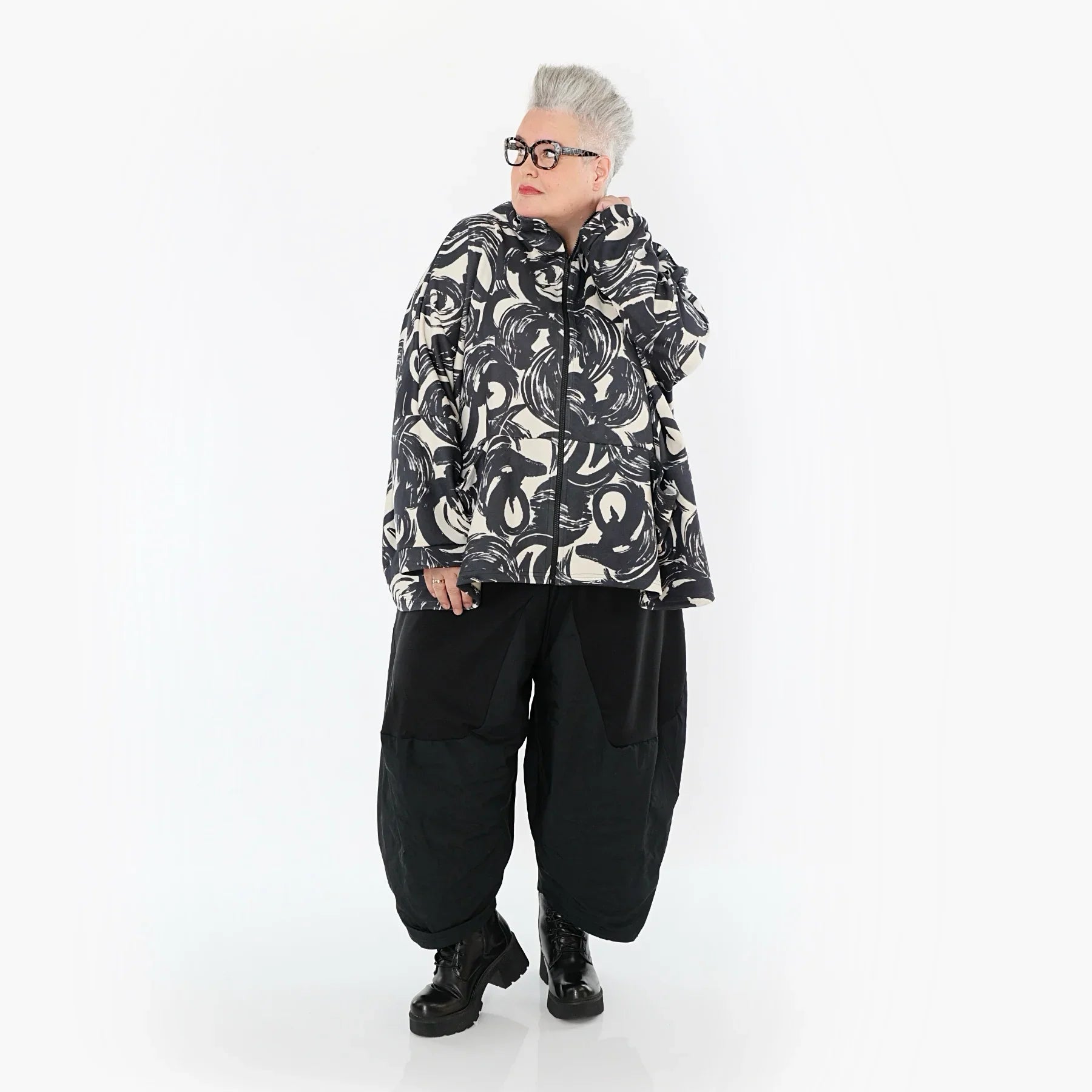 AKH Premium 7104 Veste, Écru-Noir
