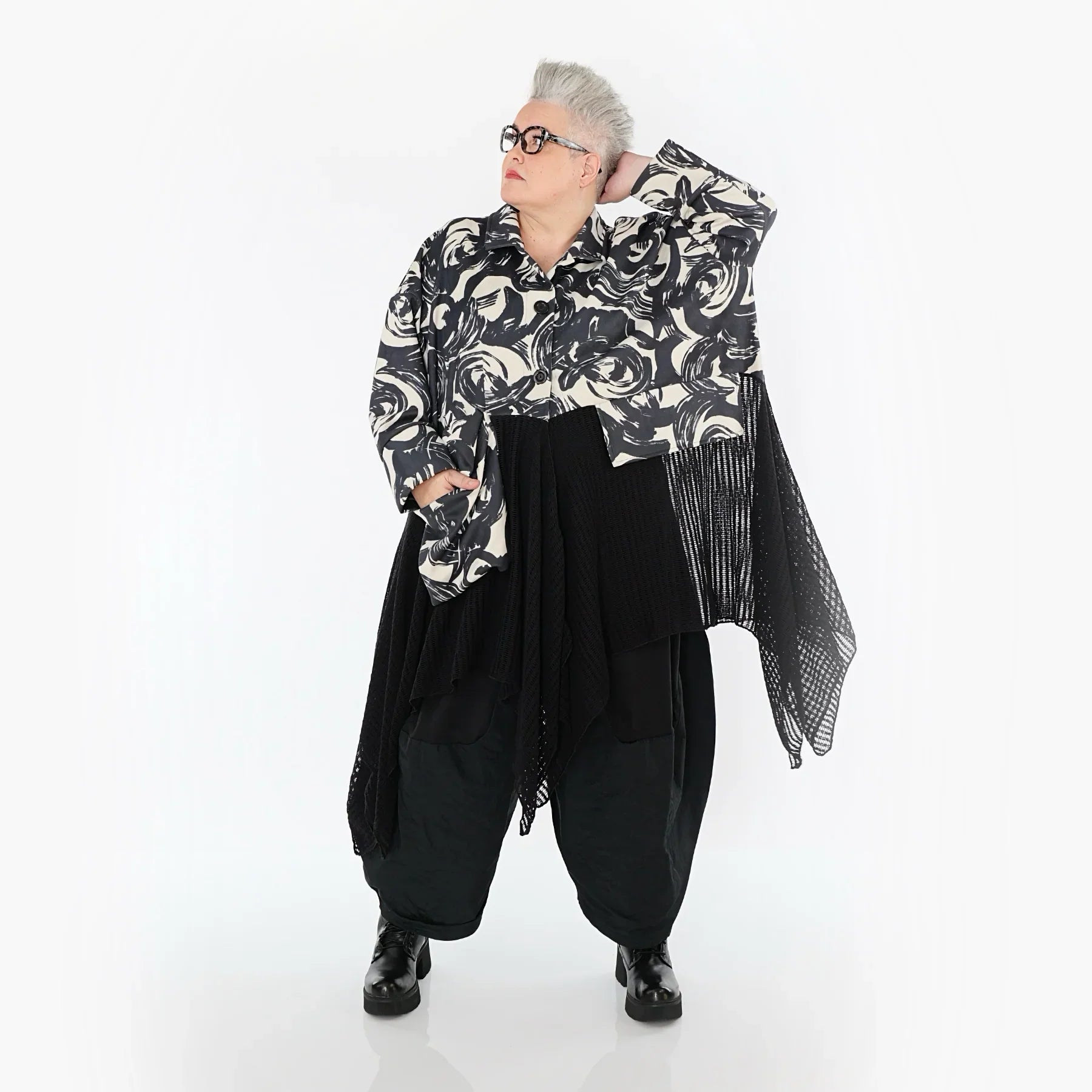 Veste AKH Premium 7147, écru-noir