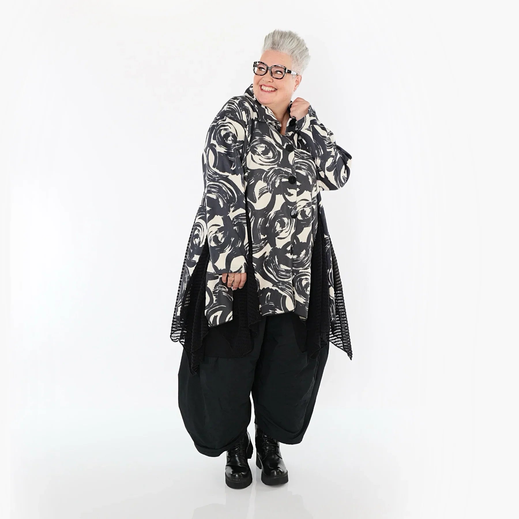 Veste AKH Premium 7148, écru-noir