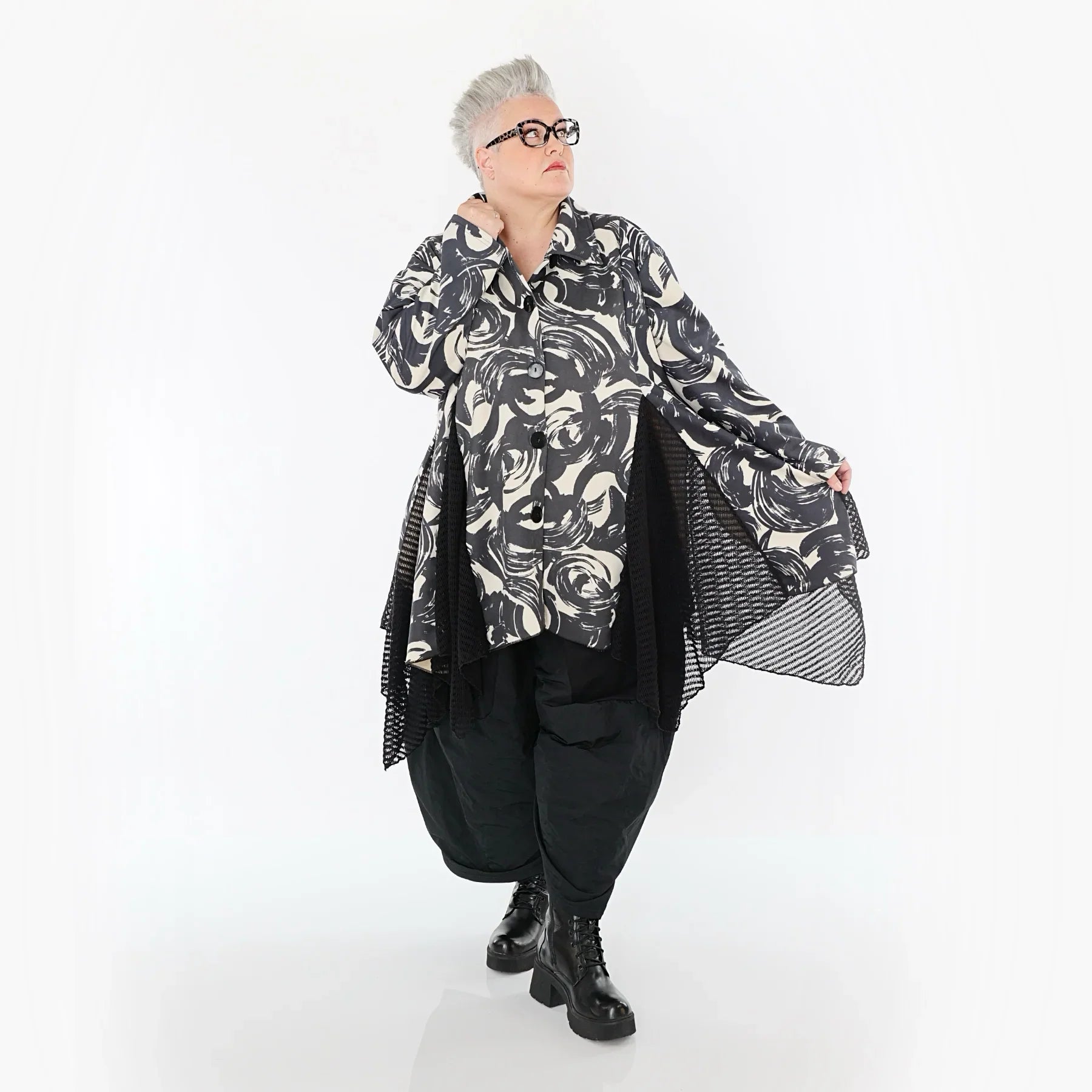 Veste AKH Premium 7148, écru-noir