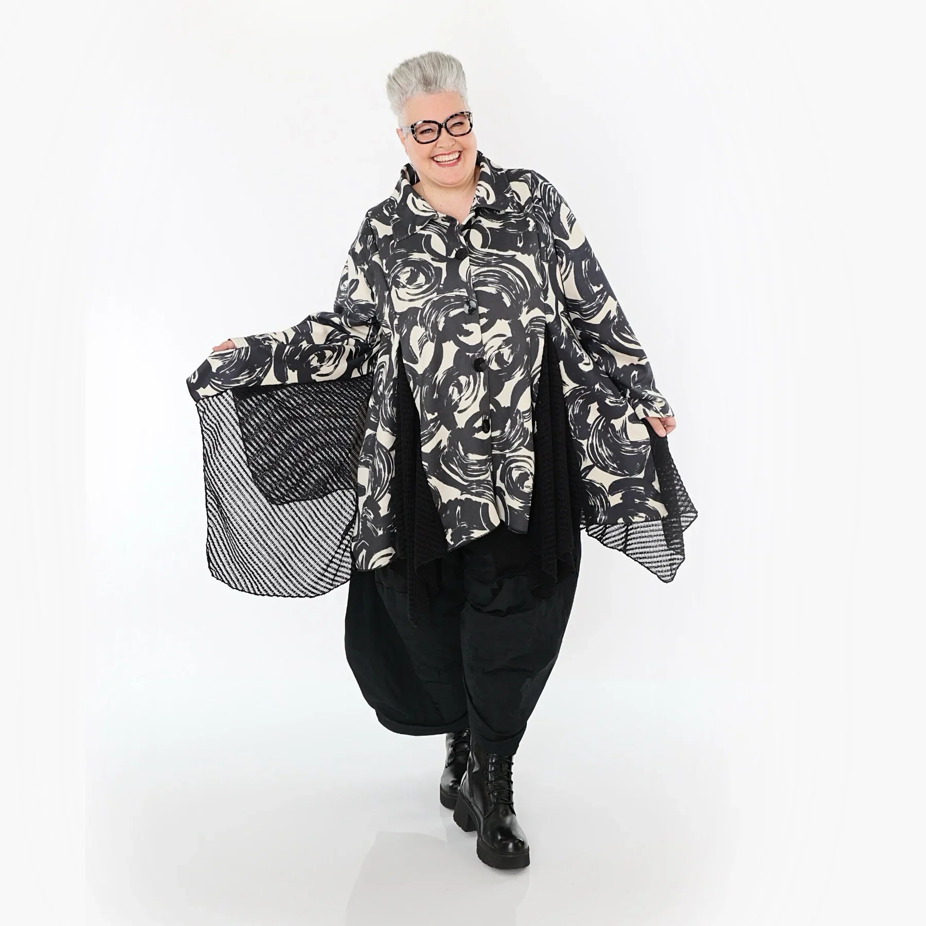 Veste AKH Premium 7148, écru-noir