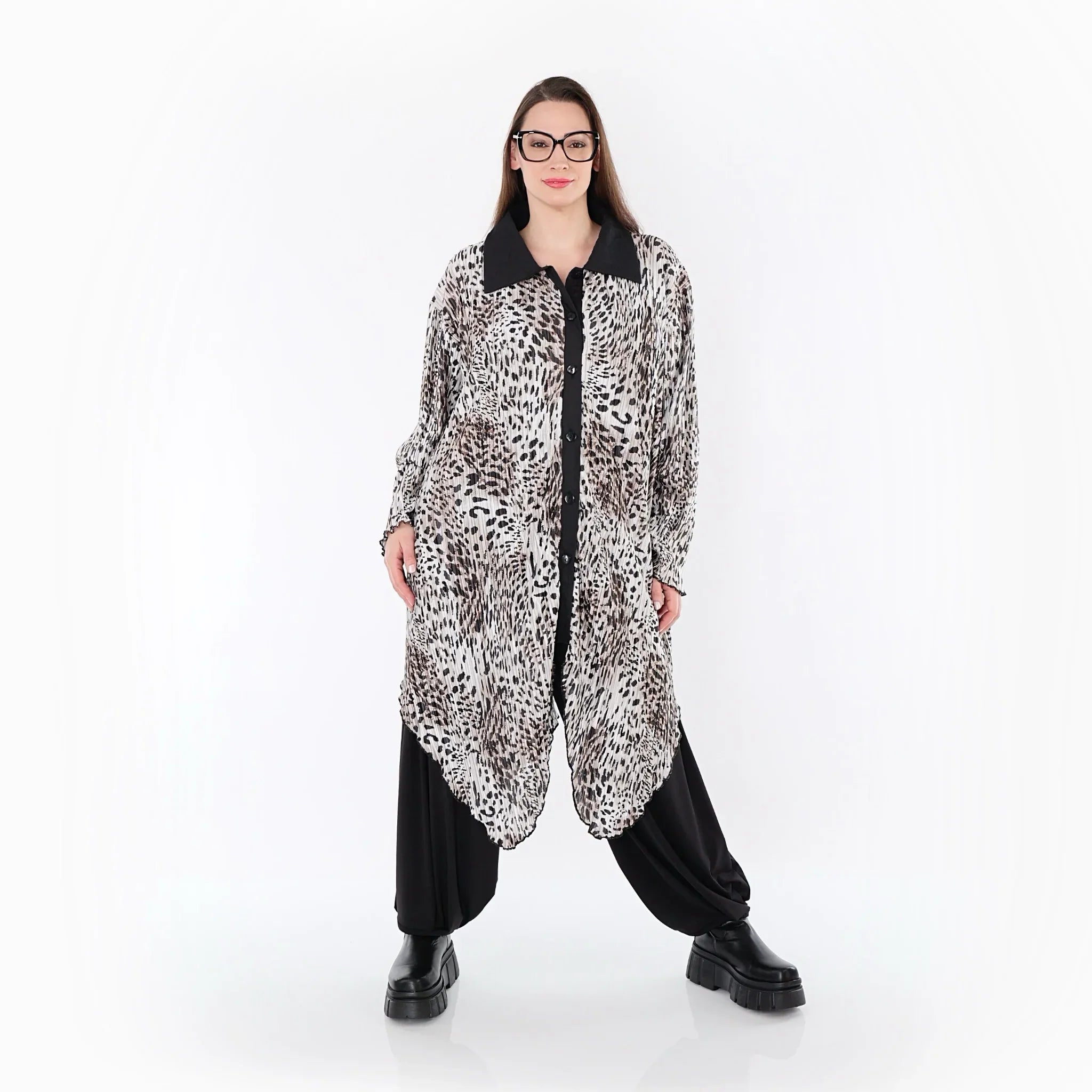 Chemise AKH Premium 7150, écru-marron-noir