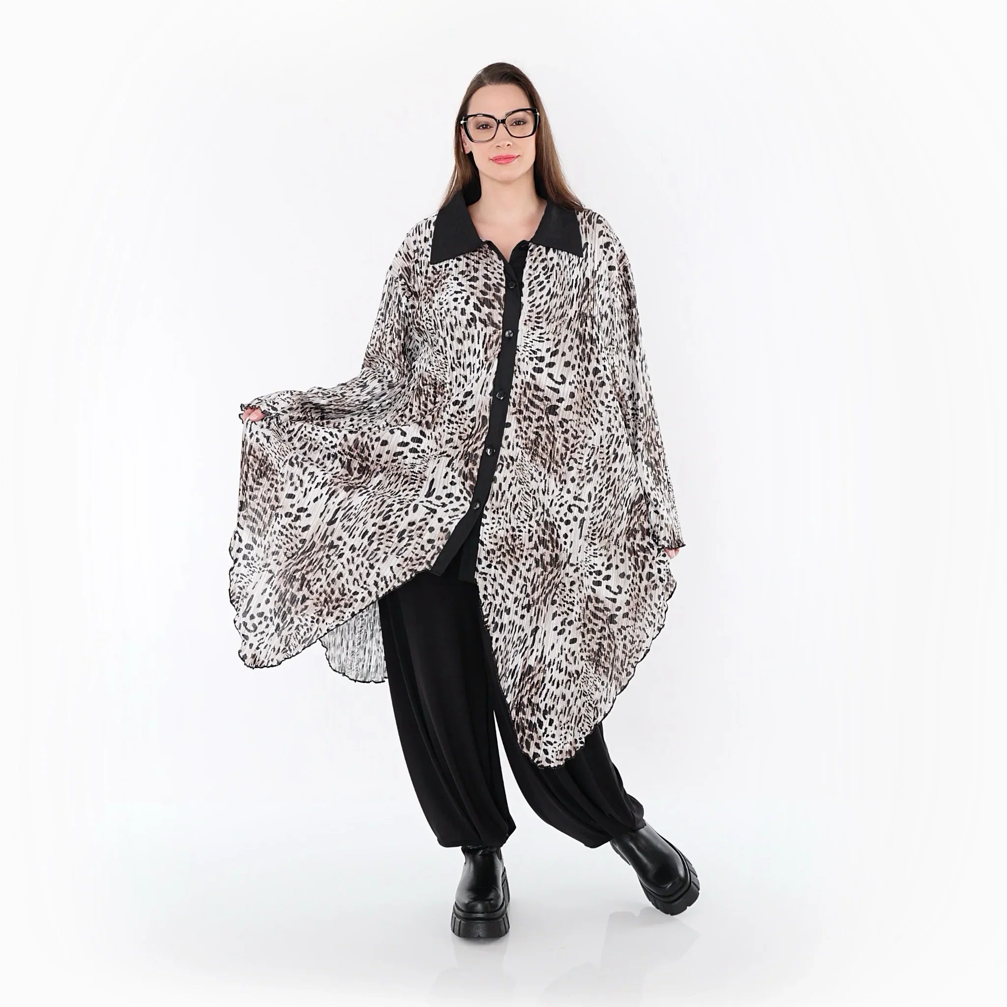 Chemise AKH Premium 7150, écru-marron-noir