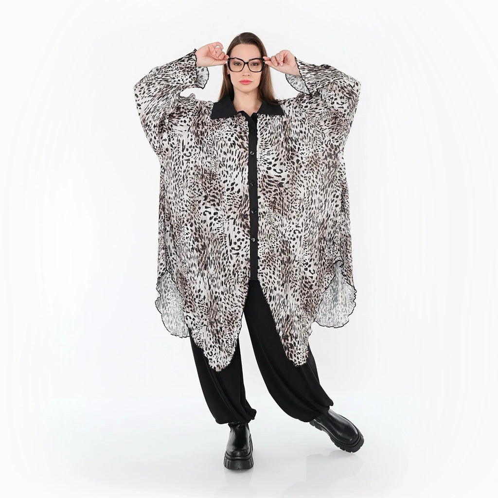 Chemise AKH Premium 7150, écru-marron-noir