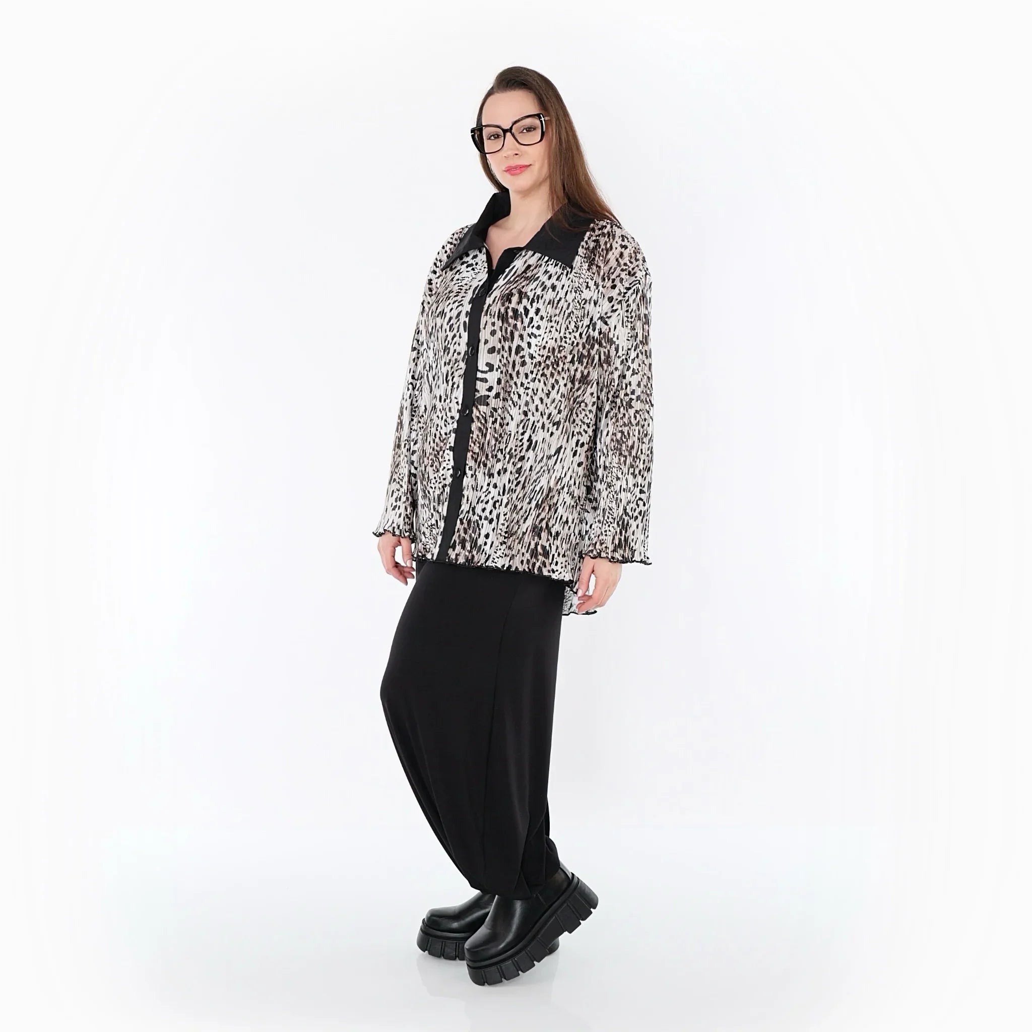 AKH Premium 7151 Blouse, écru-marron-noir