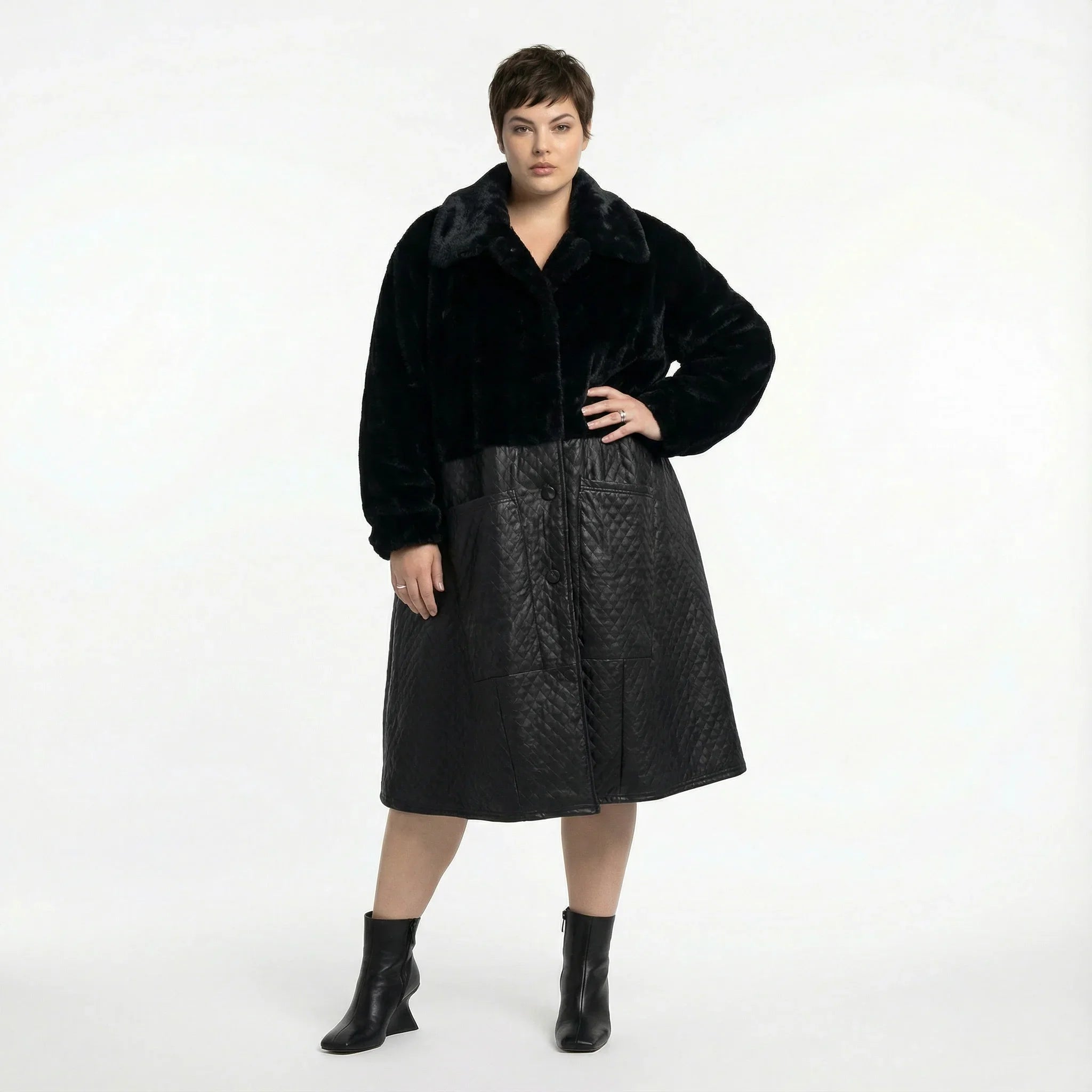 AKH Premium 7177 Mantel, Schwarz