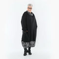 AKH Premium 7156 Robe, Noir-Argent