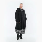 AKH Premium 7156 Robe, Noir-Argent
